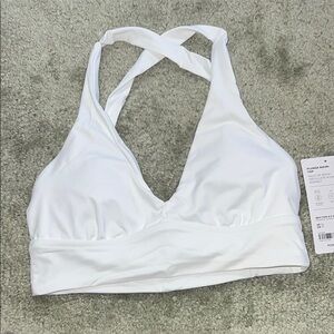Women size XS plunge bikini top white Athleta brand